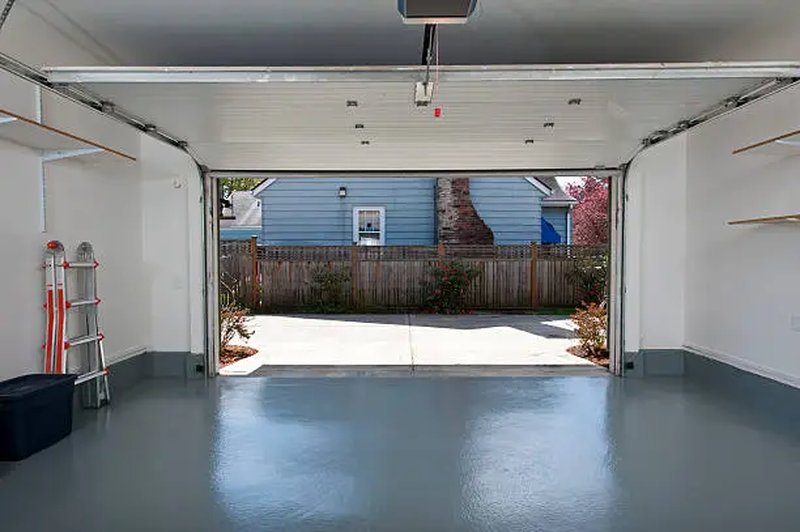 Clean empty garage space